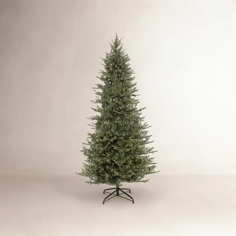 Hachmin Slender Green Realistic Artificial Fir Christmas Tree with Lights | Wayfair North America