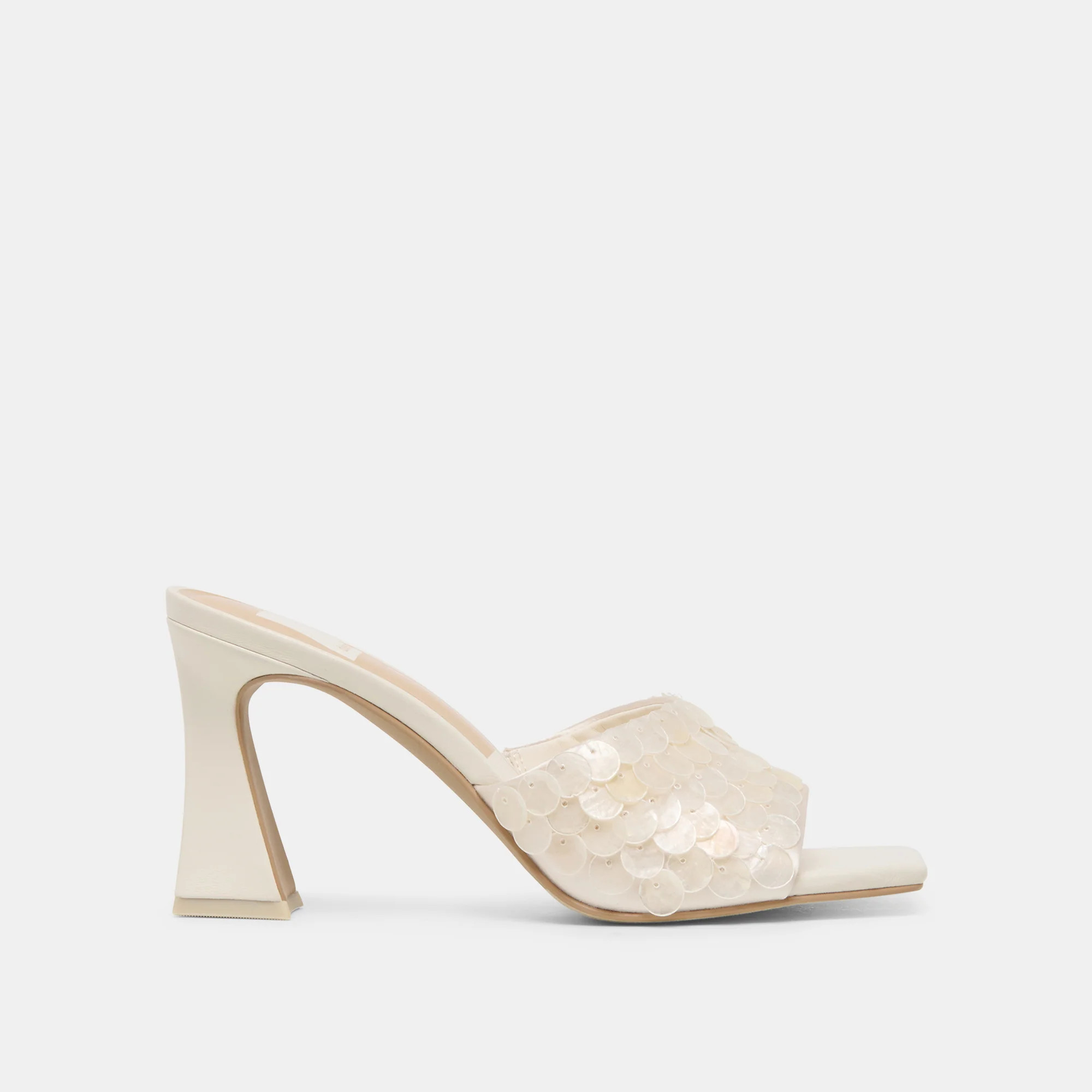 Nandy Confetti Heels Ivory Sequin | DolceVita.com