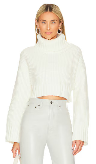 Feya Cropped Pullover in Ivory | Revolve Clothing (Global)