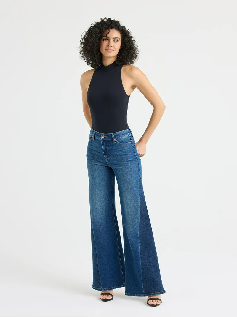 Sofia by Sofia Vergara Women's and Women's Plus Margot Wide Leg High Rise Jeans, 30.5" and 32.5" ... | Walmart (US)
