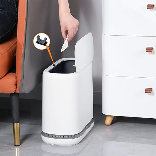 JOYBOS Adsorption Kitchen Trash Can with Lid | Bathroom Wastebasket with Press Type Lid | 15L Dog... | Amazon (US)