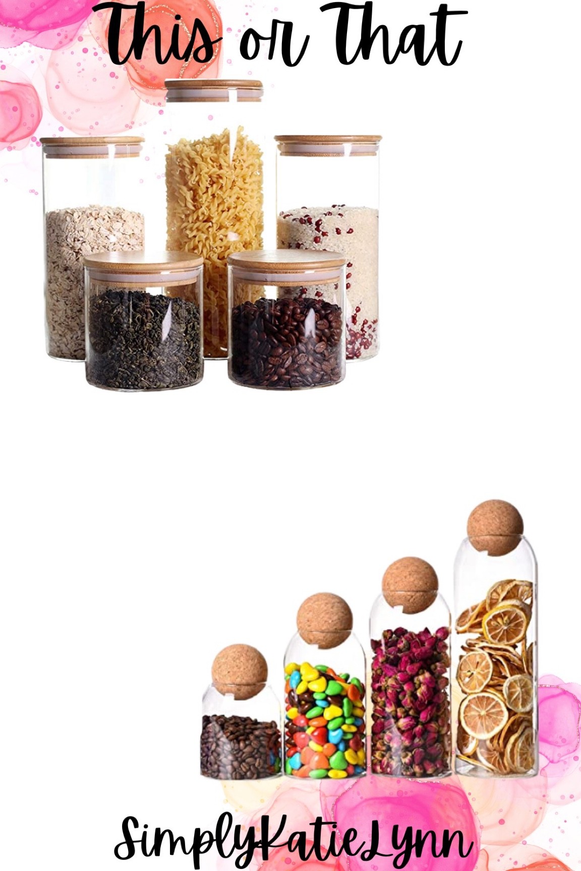 Which jars would you rather have in your pantry? Both are beautiful options and at a great price! 

#LTKunder50 #LTKhome #LTKsalealert