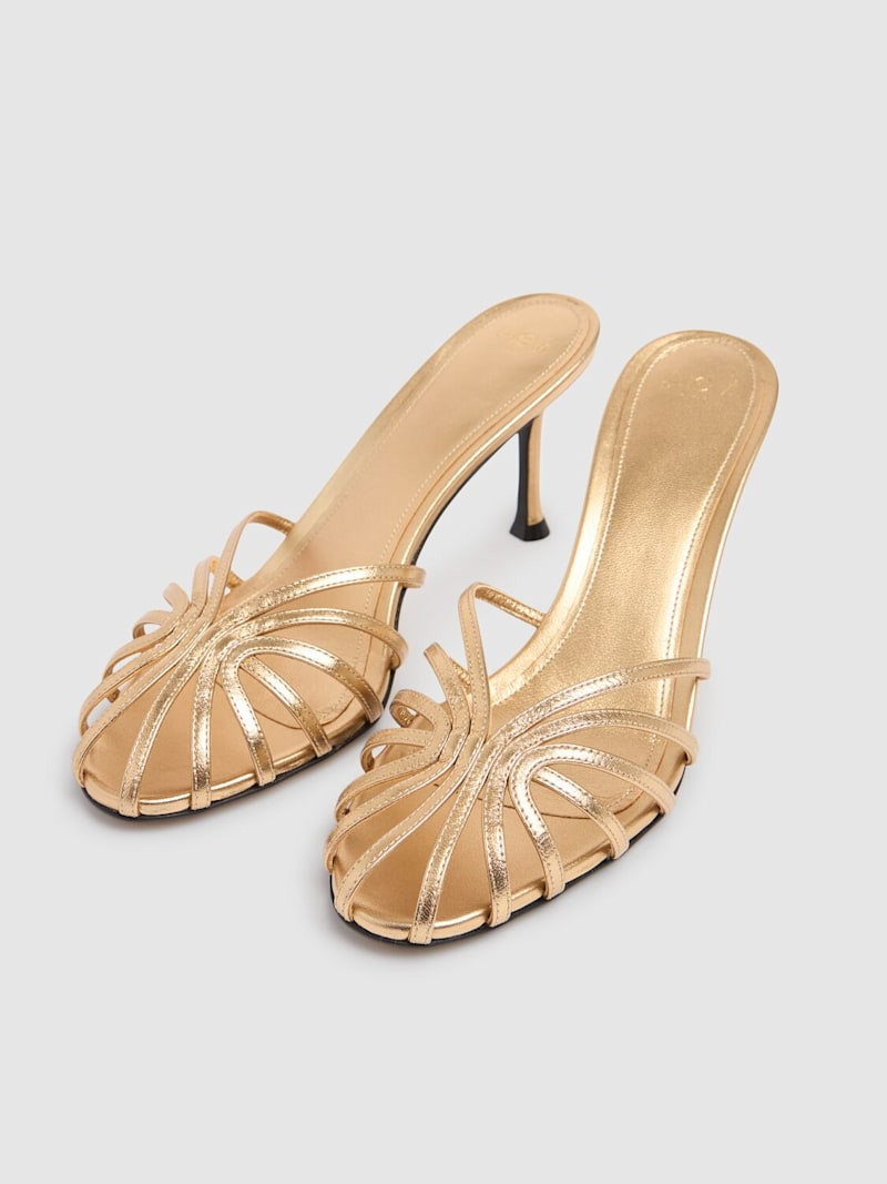 75mm Rachel metallic leather mules | Luisaviaroma