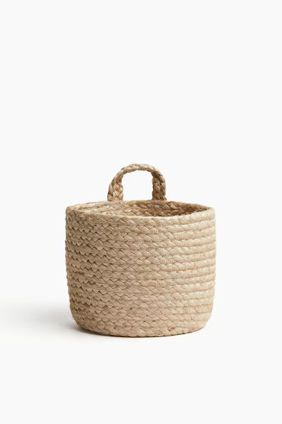 H & M - Small Jute Wall Storage Basket - Beige | H&M (US + CA)
