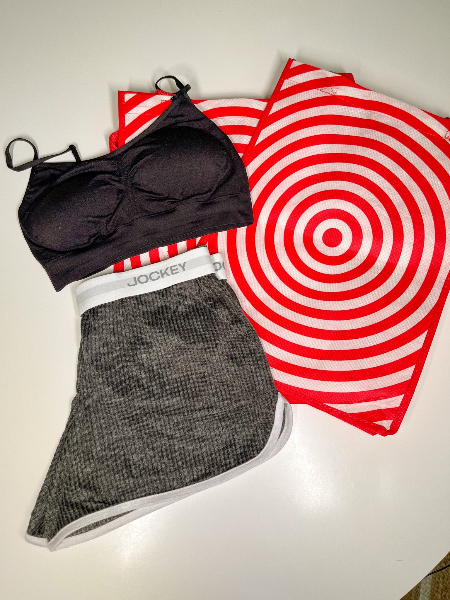 In love with these @jockey pieces from @target! They are SO soft and comfy. I wear a large in the bralette and a medium in the shorts! @targetstyle #targetpartner #target 

#LTKbump