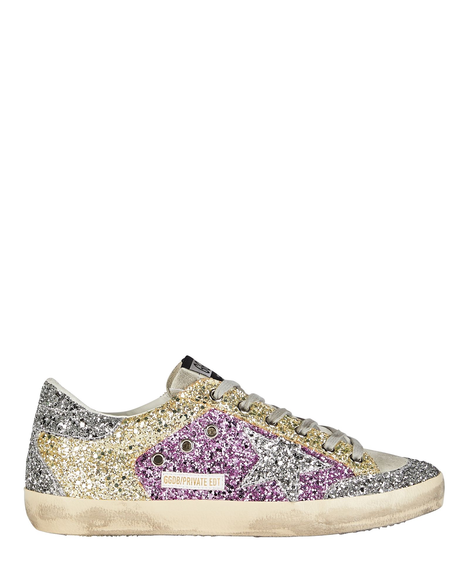 Golden Goose Superstar Glitter Low-Top Sneakers, Multi 41 | INTERMIX