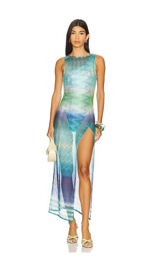 Long Cover Up Dress in Blue & Green Gradient | Revolve Clothing (Global)