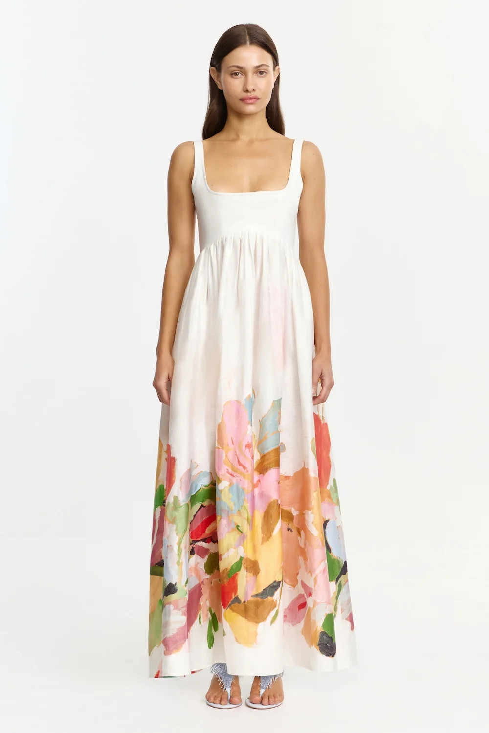 Javaly Maxi Dress in Ivory Floral | Acler
