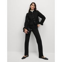 M&S Collection Women's Cotton Rich Straight Leg Joggers - 14SHT - Black, Navy,Charcoal,Black | Marks & Spencer (UK)