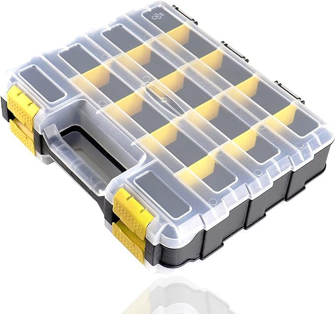 TMYIOYC Double Side Tool Box Organizer, Hardware Storage Box, Portable Small Parts Organizer with... | Amazon (US)