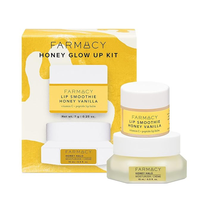 Farmacy Honey Glow Up Gift Set - Includes Honey Halo Ceramide Face Moisturizer + Travel Size Lip ... | Amazon (US)