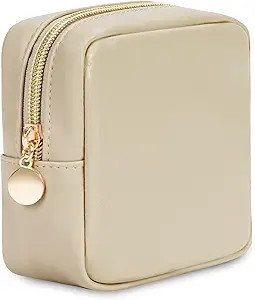 Wandering Nature Small Makeup Bag for Purse Mini Make up Pouch Cute Cosmetic Pouch for Women with... | Amazon (US)