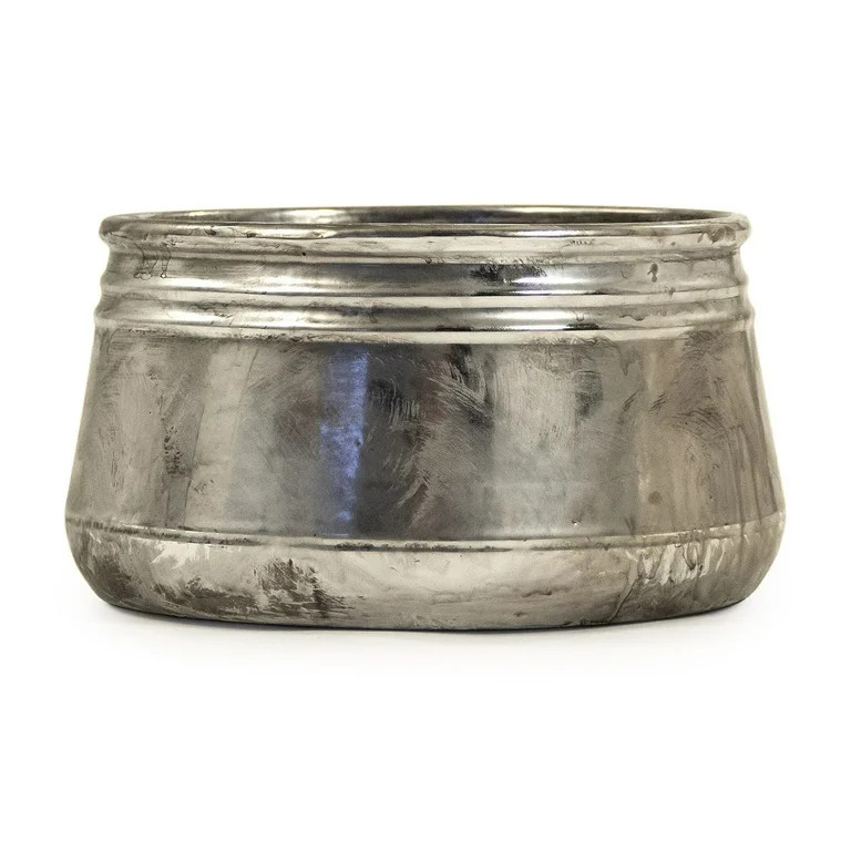 Distressed Metallic Silver Bowl (10041S A840) by Zentique | Walmart (US)