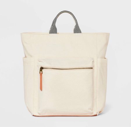 Square backpack with gingham handle.

#LTKitbag #LTKunder50 #LTKFind