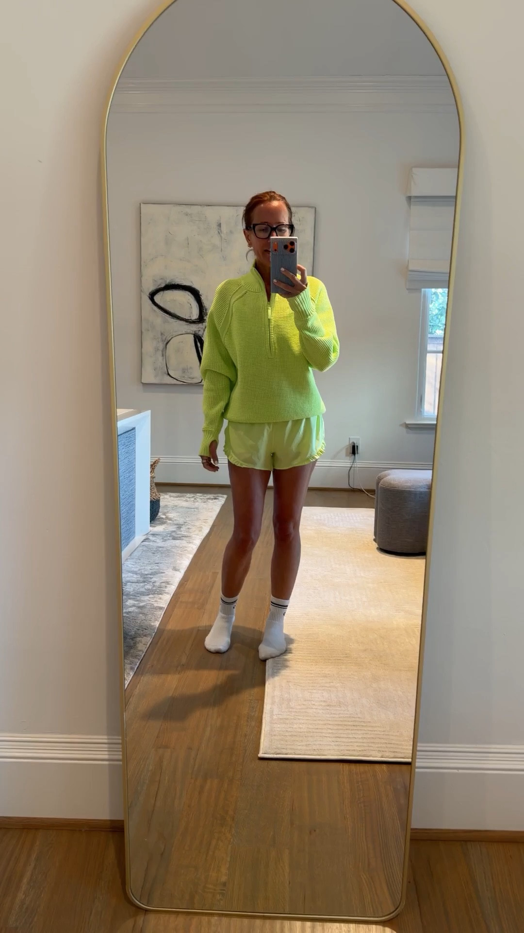 Obsessed with this matching set moment 💚

American Eagle lounge set on major sale — wearing the quarter zip sweater, matching shorts, and the longline sports bra underneath (so good for coverage + support). The color is everything for spring and the fabric is lightweight but still cozy.

Perfect for:
spring athleisure outfit
travel day outfit
errands / mom life uniform
cute lounge set that actually looks put together

Comes in multiple colors and everything is mix-and-match friendly so you can wear each piece a ton of ways.

Sizing: true to size — I’m in my usual.

On sale now so I’d grab your color before it sells out 👀

#LTKmomlife #LTKfitnessgoals #LTKSaleAlert
