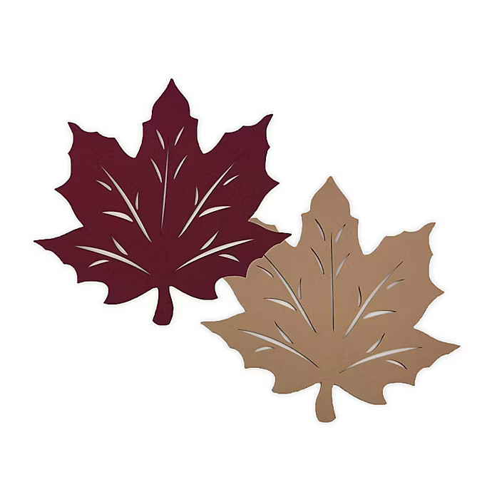 Melange Felt Leaf Reversible Placemat | Bed Bath & Beyond