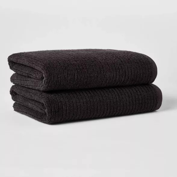 Quick Dry Ribbed Bath Towel Set - Threshold™ | Target