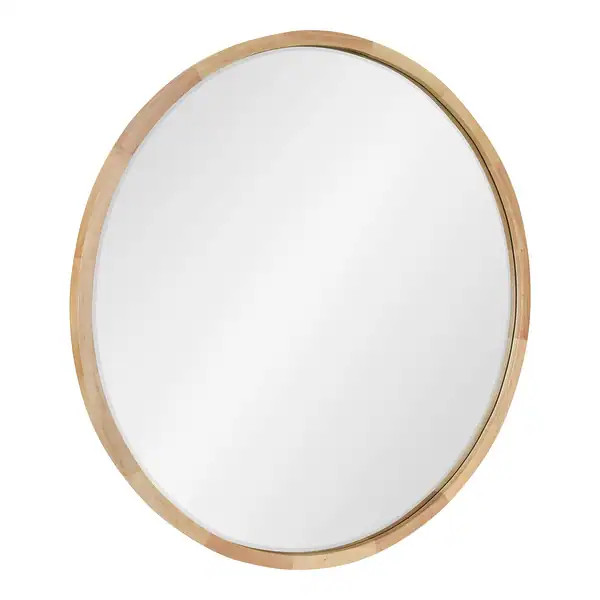 Kate and Laurel McLean Round Wood Framed Wall Mirror | Bed Bath & Beyond
