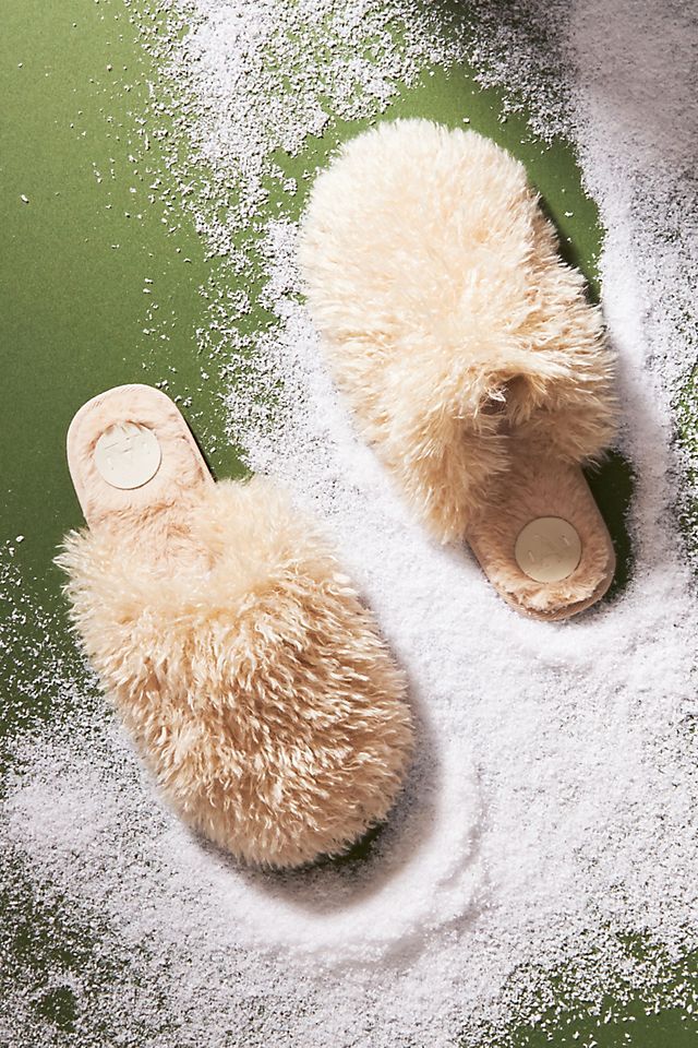 Fuzzy Slide Slippers | Anthropologie (US)