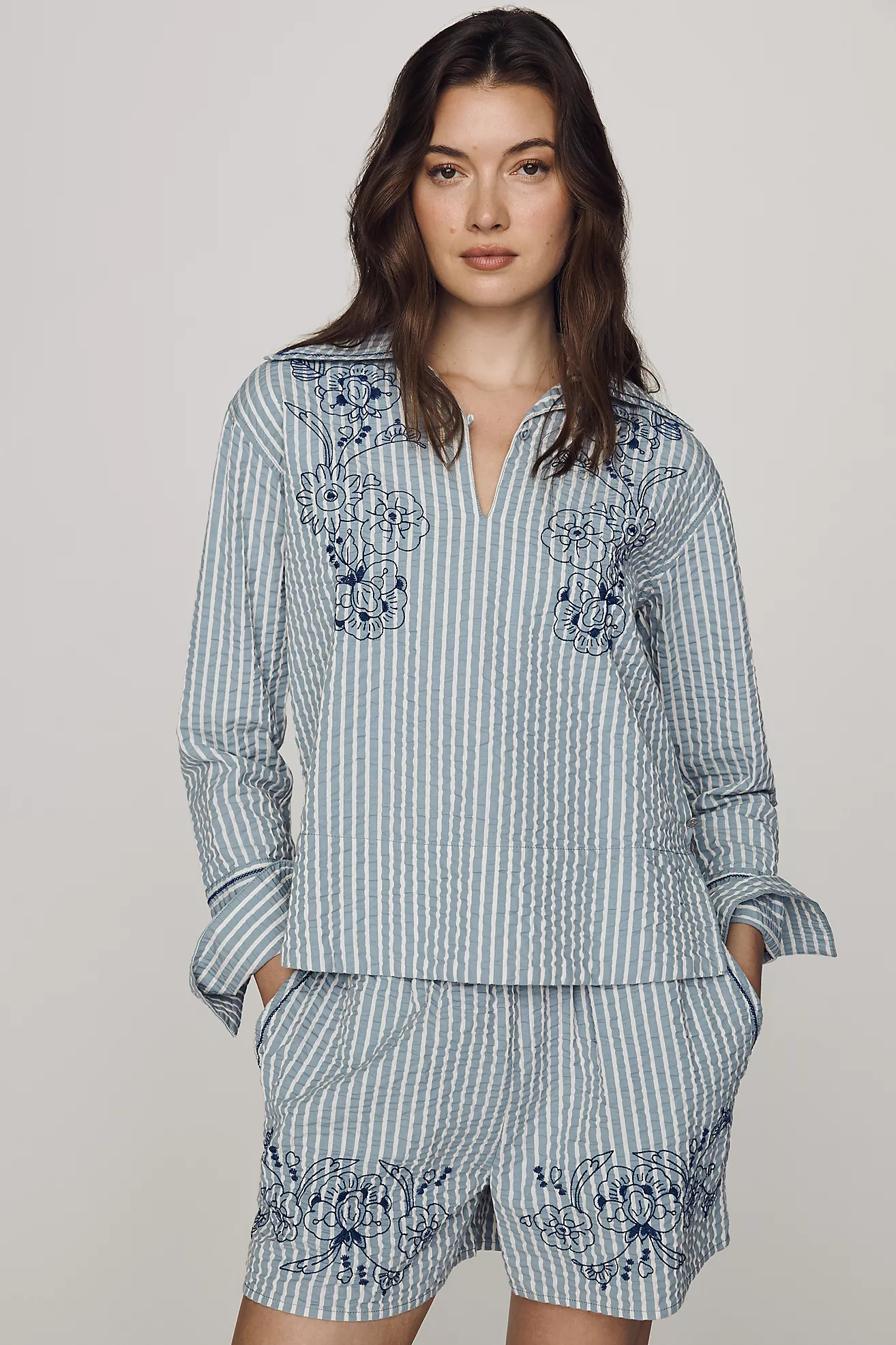 Scotch & Soda Embroidered Long-Sleeve Tunic | Anthropologie (US)