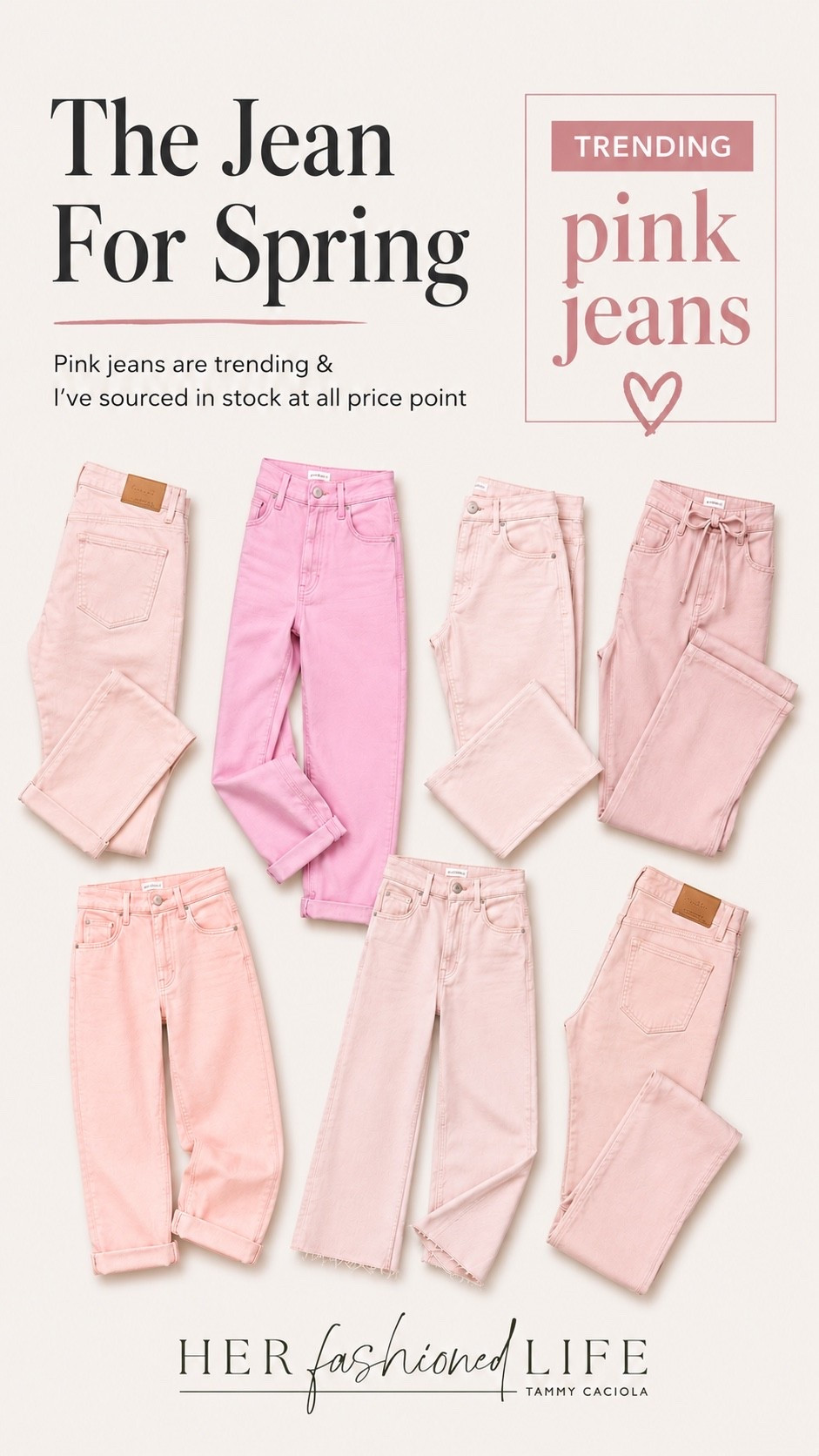 Pink jeans for spring!

#LTKootd #LTKgrwm #LTKOver40