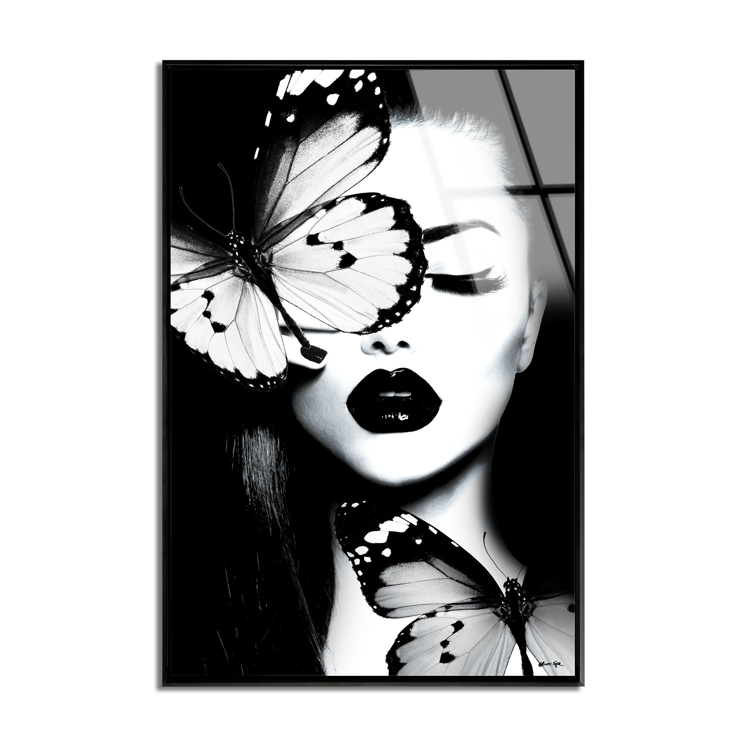 Dutchess of The Butterflies - Framed Acrylic Art | Oliver Gal