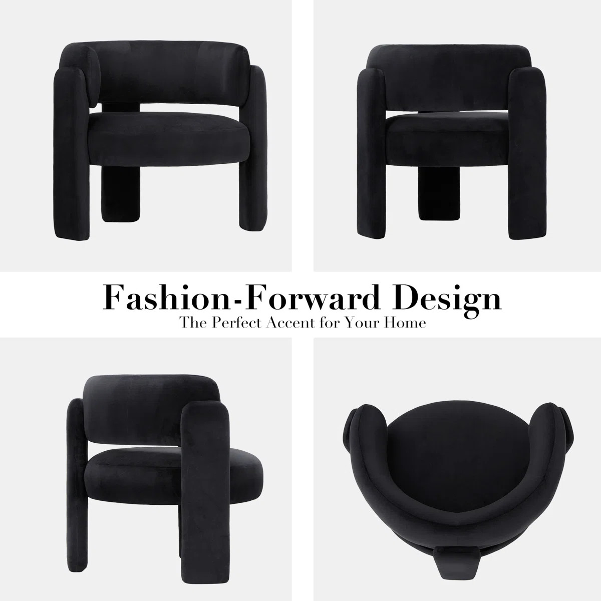Velvet Modern Upholstered Barrel Dining Armchair | Wayfair North America