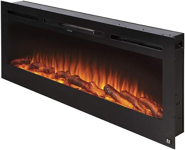 Touchstone 80004 - The Sideline Electric Fireplace - 50 Inch Wide - in Wall Recessed - 5 Flame Se... | Amazon (US)
