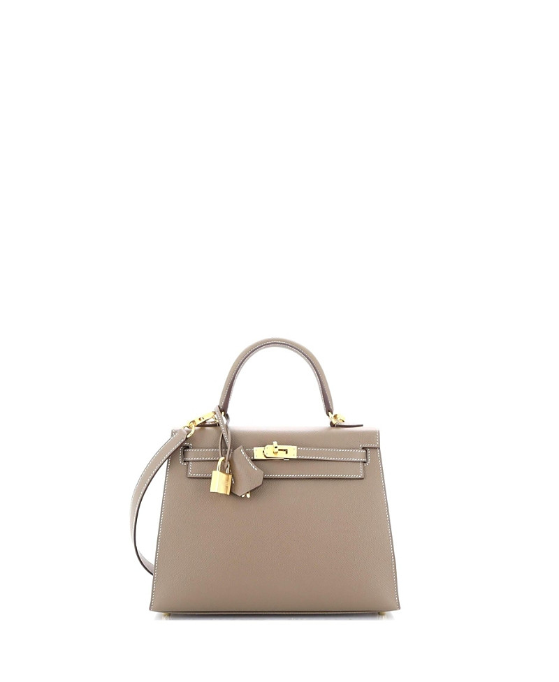 Pre-Owned HERMES Kelly 25 Handbag Grey Epsom with Gold Hardware | Bloomingdale's (US)