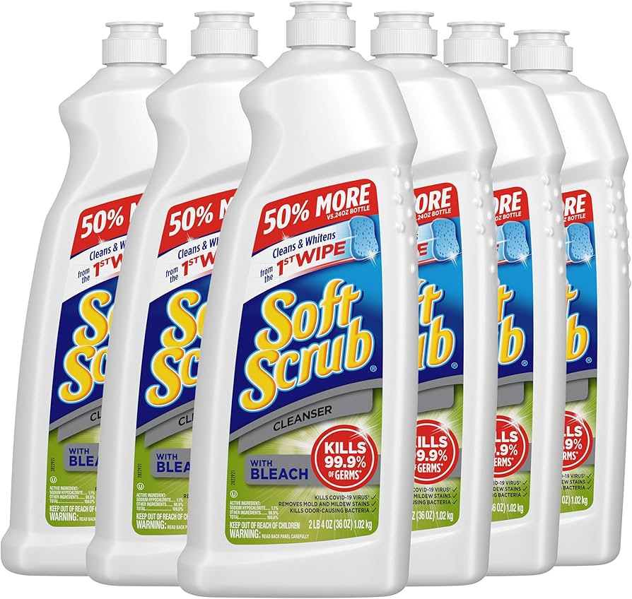 Soft Scrub Antibacterial Cleaner with Bleach Surface Cleanser, 36 Ounce, Pack of 6 | Amazon (US)