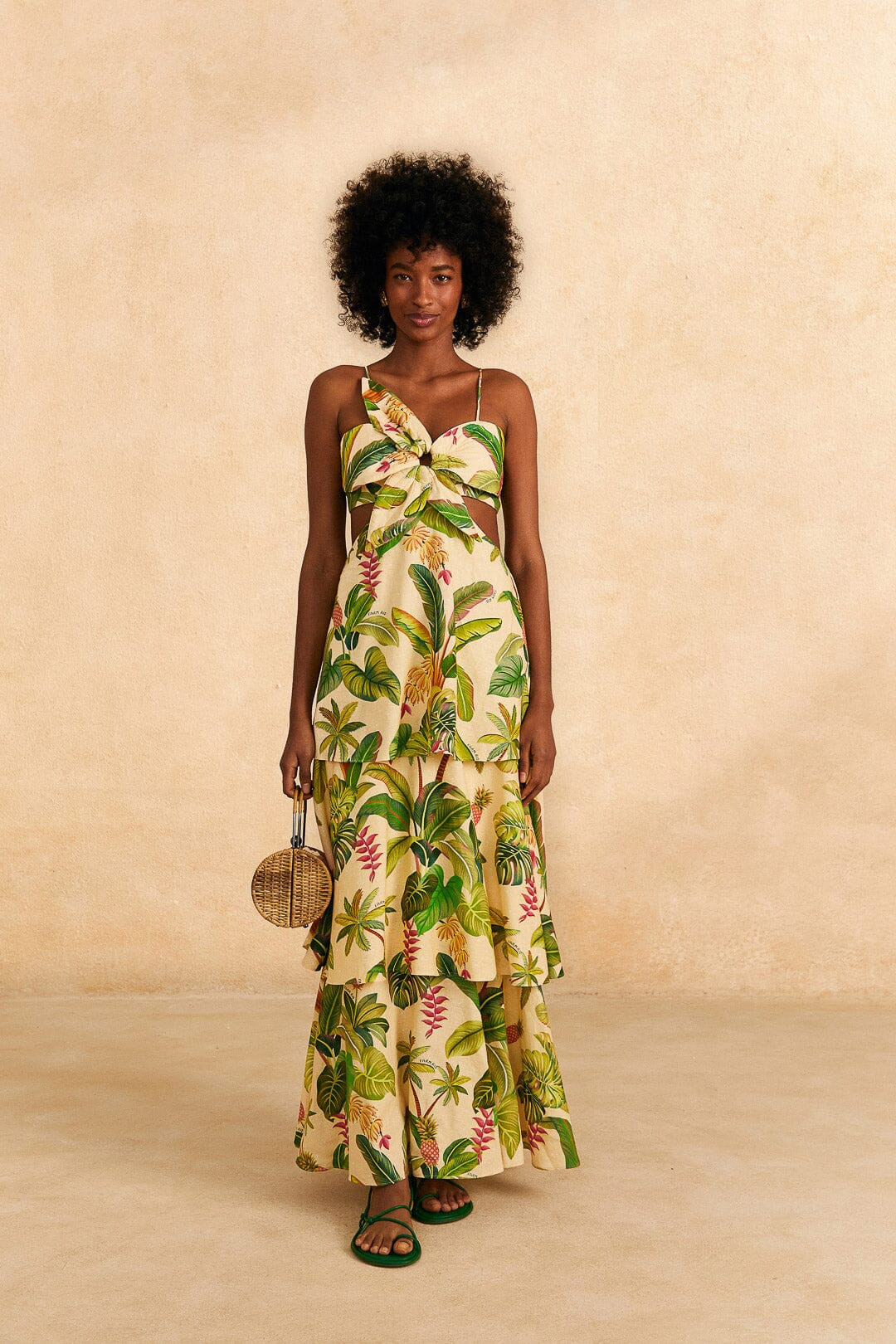 sand fruit forest maxi dress | FarmRio (US)