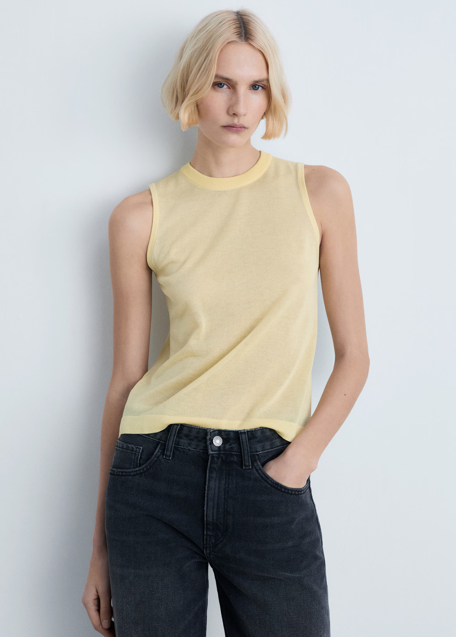 Sleeveless knitted top - Women | MANGO USA | Mango (US/MX/AU)