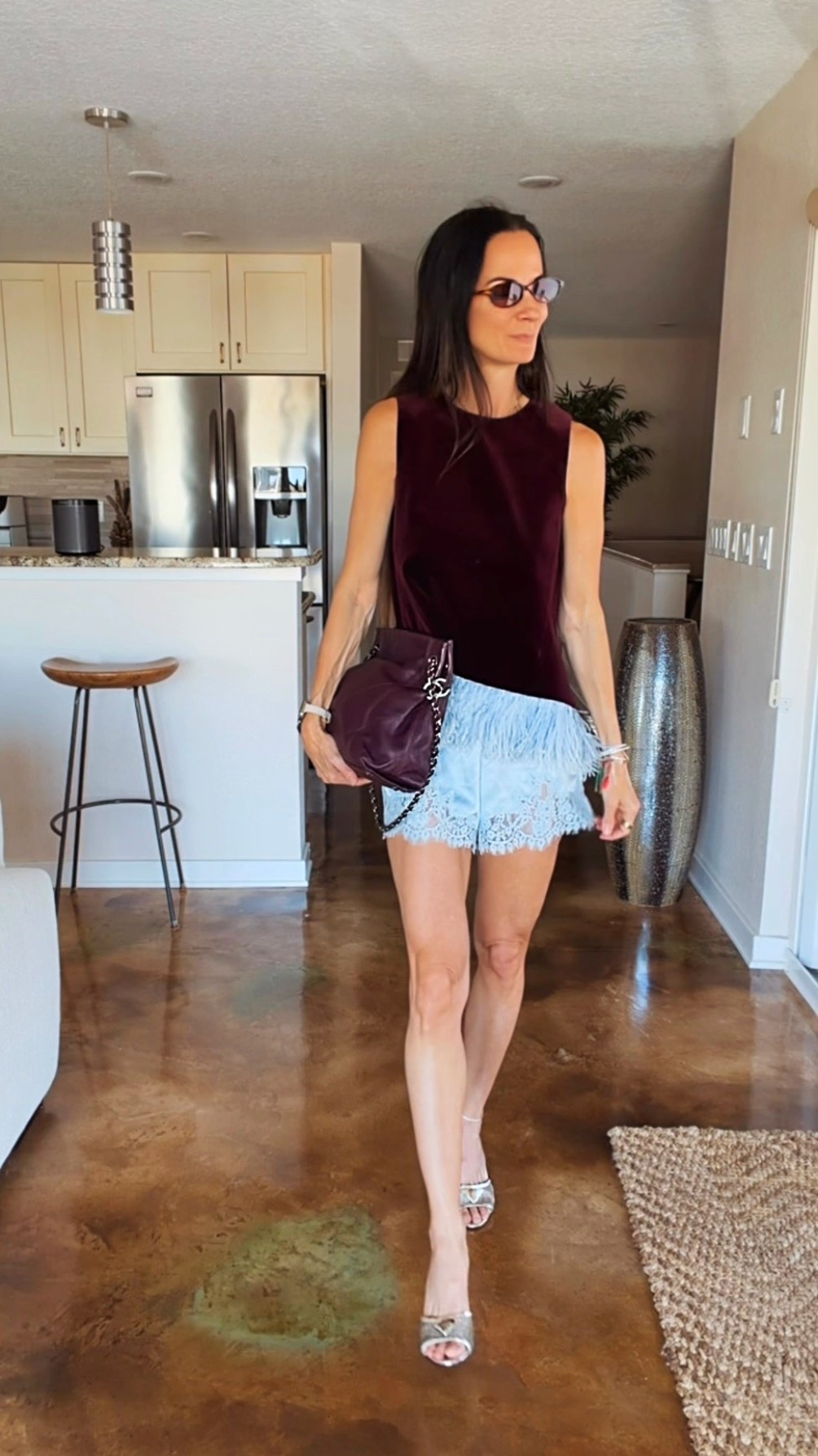 Some pieces are basics…
and some pieces are the moment.

This velvet + feather top is definitely the moment. 💅

Yes, it was a bit of a splurge… but I’m a firm believer that every closet needs a few statement pieces that make you feel like that girl the second you put them on.

I paired it with these dreamy lace shorts, a little burgundy bag moment, and simple heels so the top could do what it was born to do… steal the show.

Because blending in is overrated.

See my photos for the full outfit.

Wearing XS

#NicoleColeeStyle
#StatementStyle
#Over40Style
#LTKFinds
#ElevatedStyle

Nicole Colee @Shopbop 





#LTKootd #LTKdayinmylife #LTKgrwm