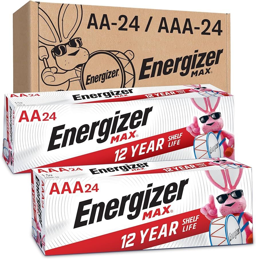 Energizer AA Batteries and AAA Batteries, 24 Max Double A Batteries and 24 Max Triple A Batteries... | Amazon (US)