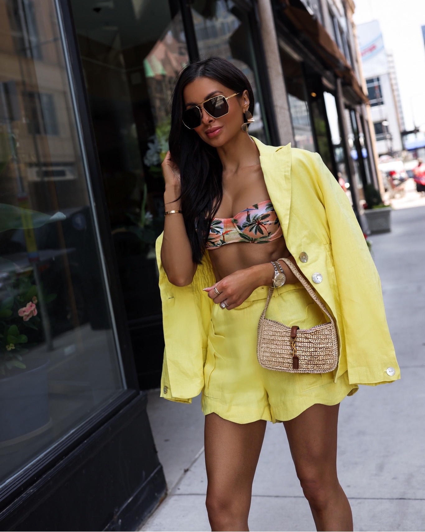Saks designer sale picks
Palm tree bikini on sale now! Runs TTS
Yellow linen shorts
Yellow linen blazer


#LTKunder100 #LTKsalealert #LTKswim