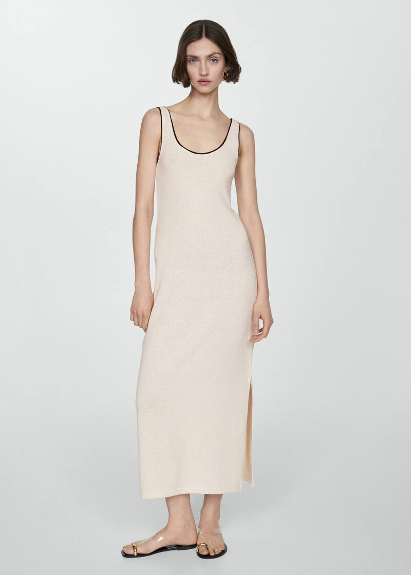 Side slit knit dress -  Women | Mango USA | MANGO (US)