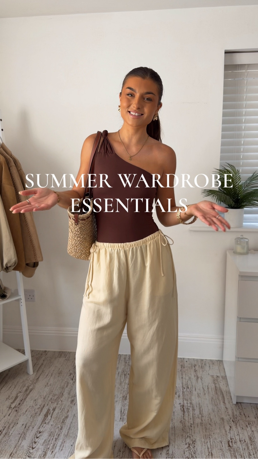 8 SUMMER CAPSULE WARDROBE LOOKS!! ☀️🤎🫒🤍 

Building my summer capsule wardrobe and I think I’ve got it down to a T!! Here’s all of my summer essentials that can be mixed & matched into endless outfits - the 2 dresses can also be worn for summer occasions like festivals, BBQ’s or parties! 🙌🏽🍓 The trousers and cape also work for beach cover-ups 🥰🌴 I tried to pick all-rounders & neutral colours so everything is so easy to style and interchange 👏🏽

#LTKsummer #LTKuk #LTKstyletip