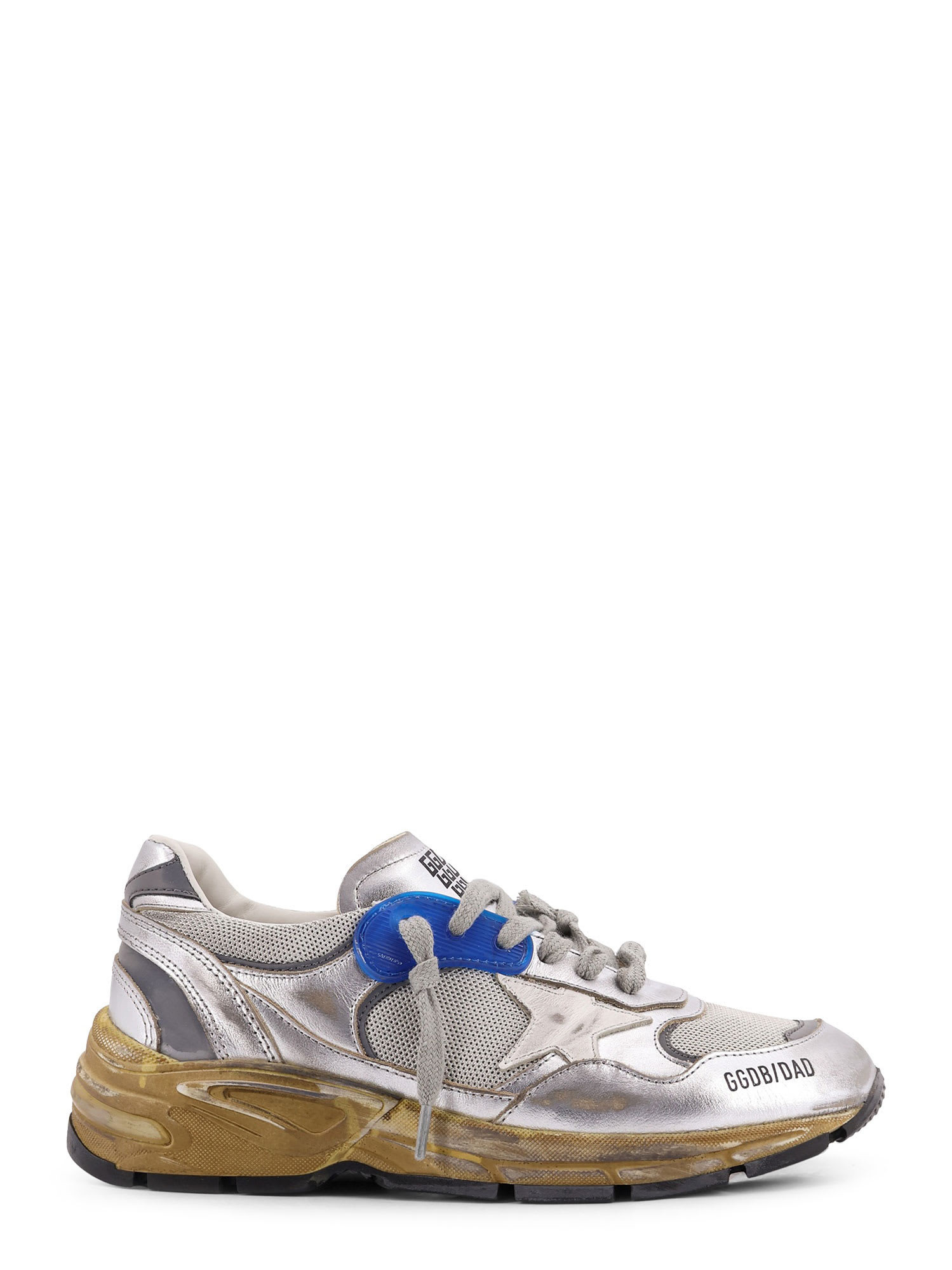 Golden Goose Running Dad Mesh And Leather Sneakers With Logo On The Side | Italist.com US