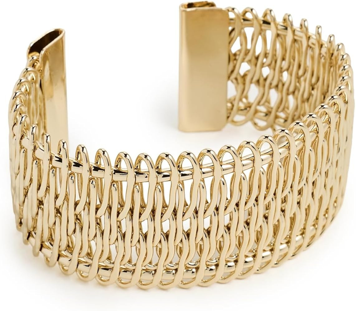 ADINA EDEN Women's Mesh Open Cuff Bangle Bracelet | Amazon (US)
