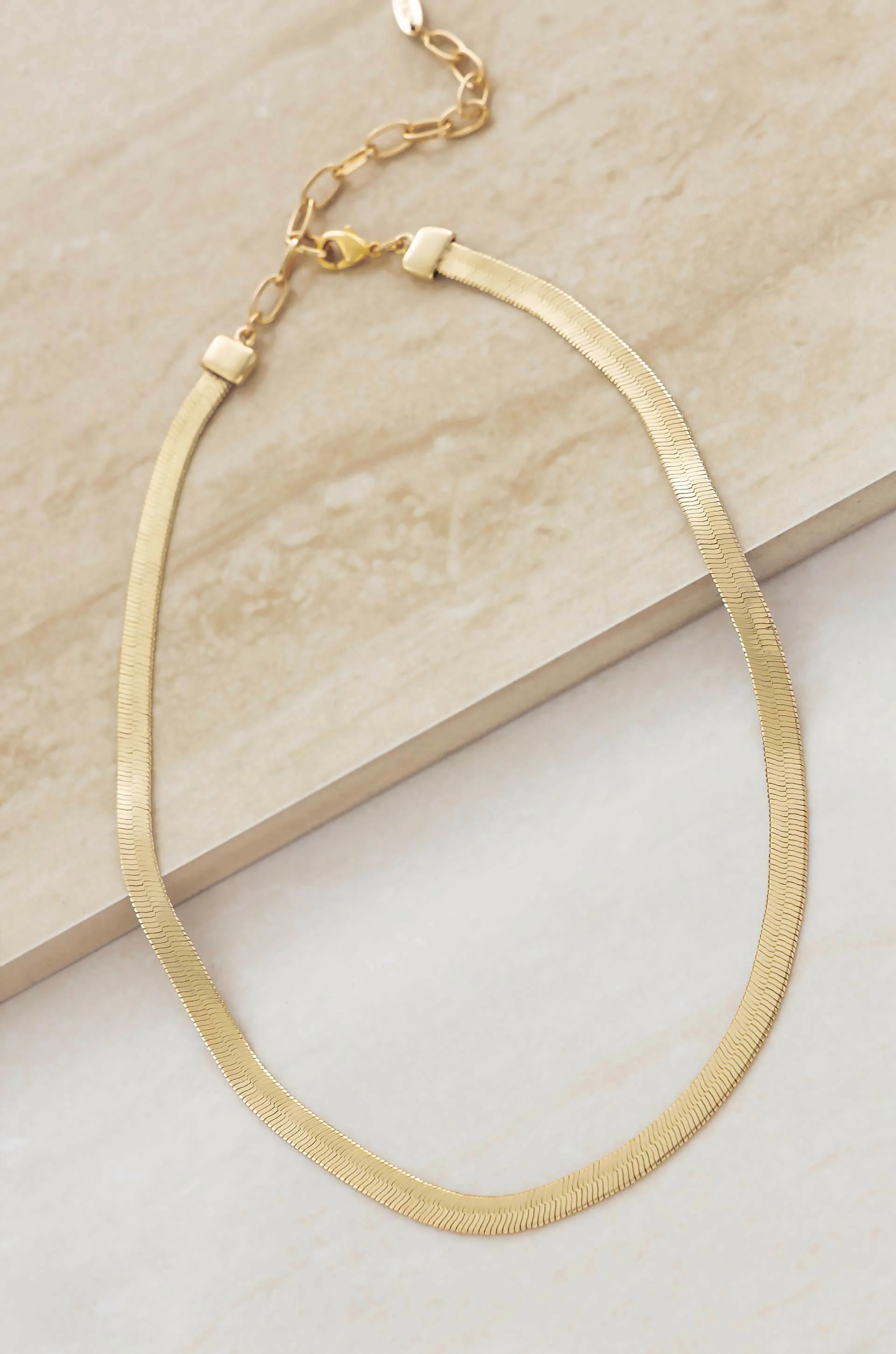 Brooklyn Flat 18k Gold Plated Necklace | Ettika