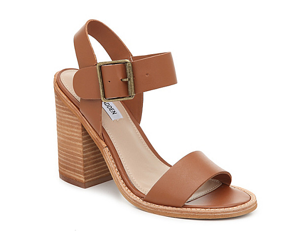 Steve Madden Castro Sandal - Women's - Cognac Leather | DSW