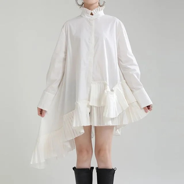Faiar - Ruffle Asymmetrical Blouse | YesStyle.com