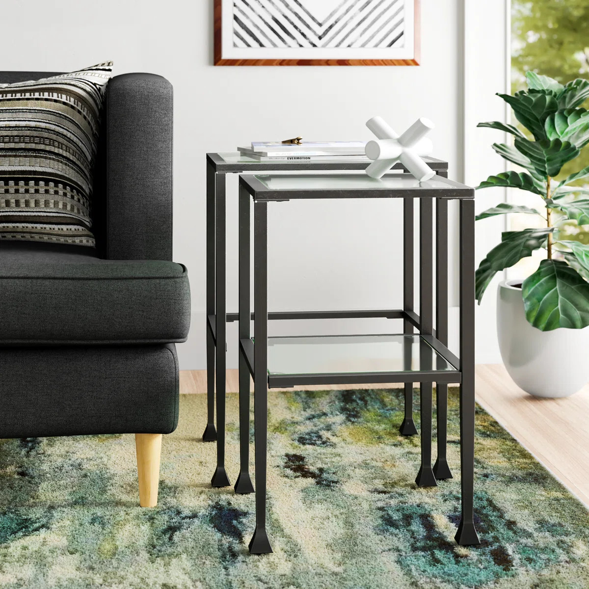 Latitude Run® Sabrina 2 Piece Nesting Tables & Reviews | Wayfair | Wayfair North America