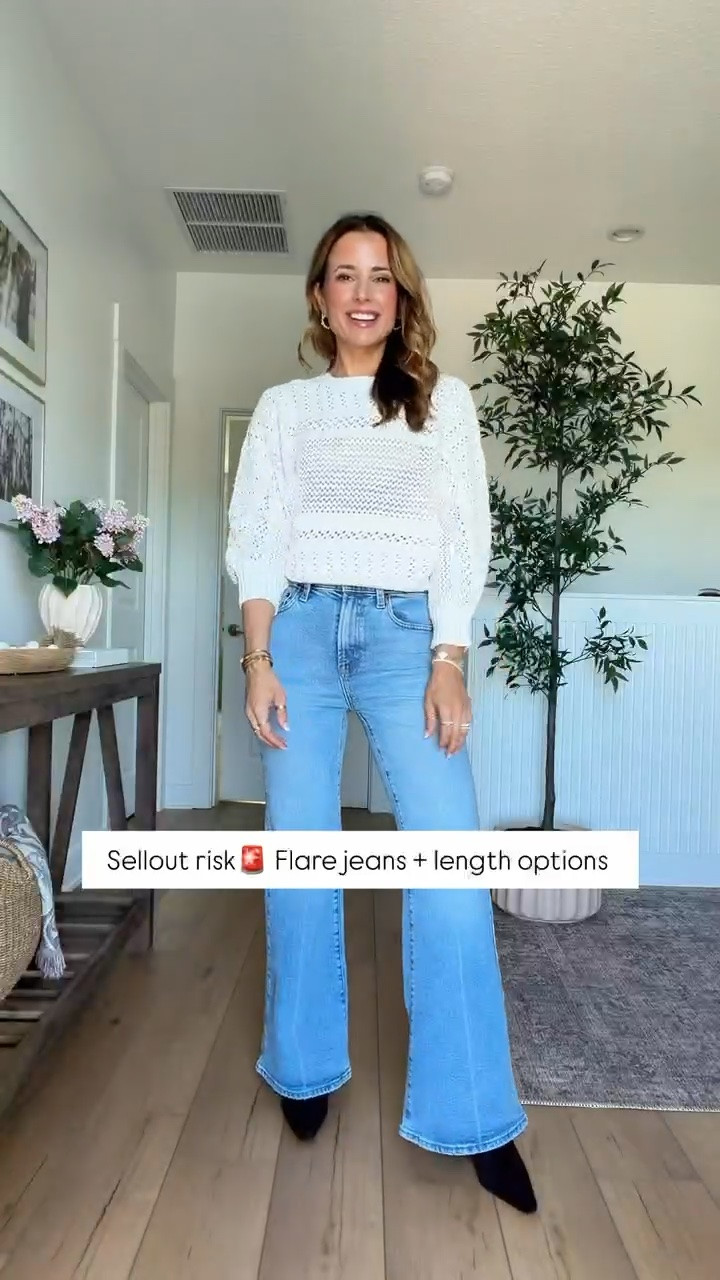 bought all of the new Target arrivals - here’s what’s worth it! New flare jeans in 00 short. TTS with a tiny bit of stretch. Open stitch sweater in XS. I went up half a size in boots. Fall outfit. Elevated casual outfit. Fall style. Summer outfit.

#LTKootd #LTKgrwm #LTKPetite