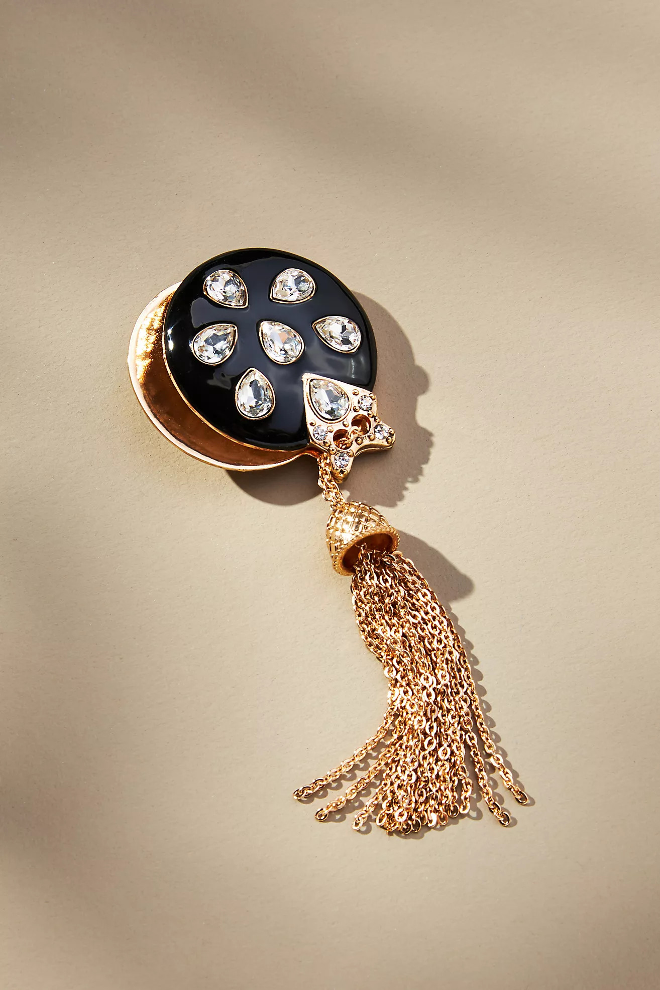 Circular Pendant Fringe Brooch | Anthropologie (US)