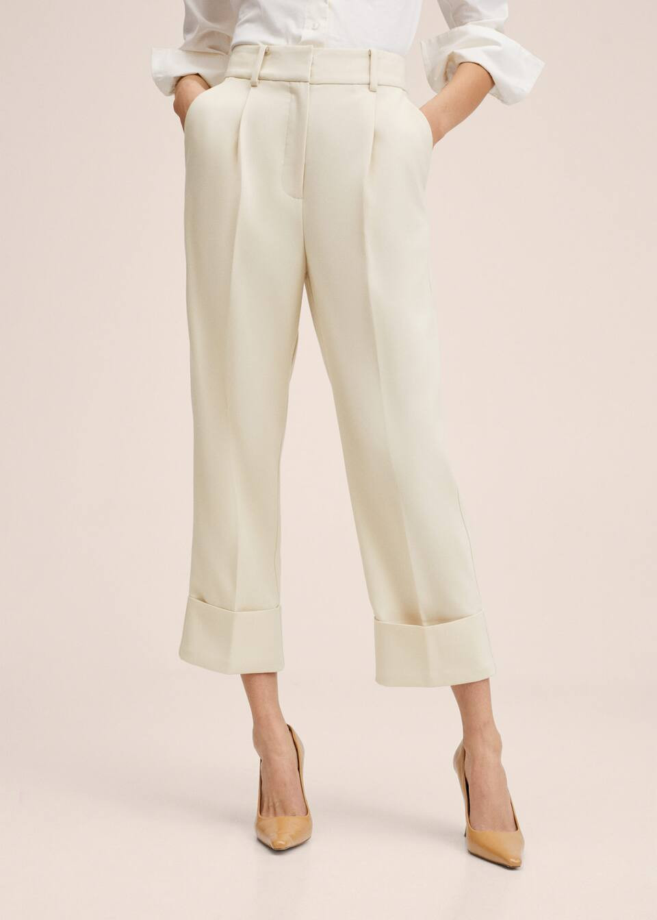 Pleat straight trousers | MANGO (US)