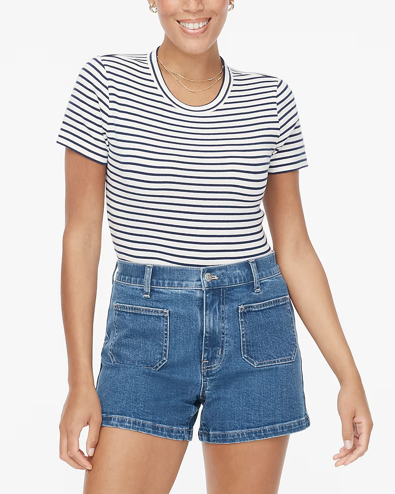 Sailor patch-pocket denim short | J.Crew Factory
