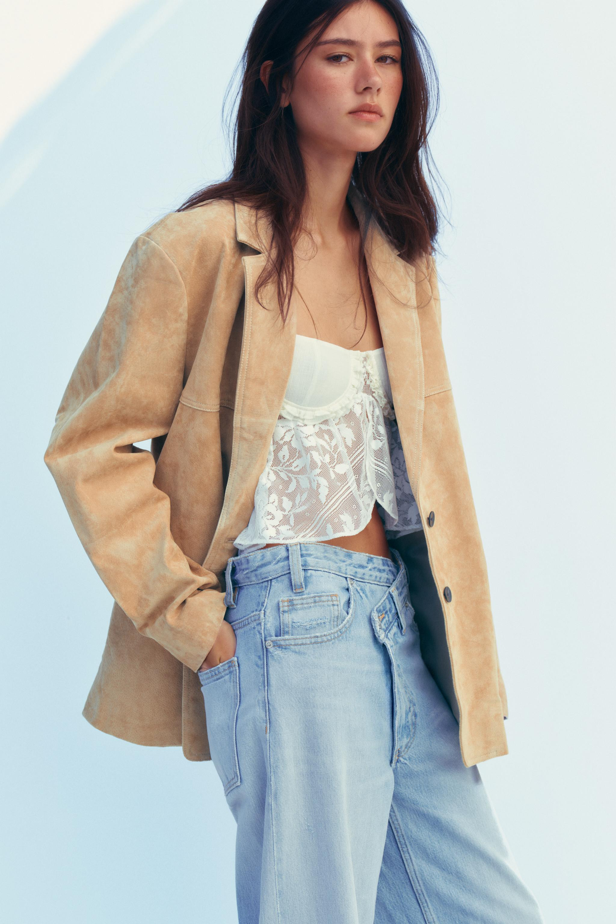 100% SUEDE LEATHER BLAZER | Zara UK