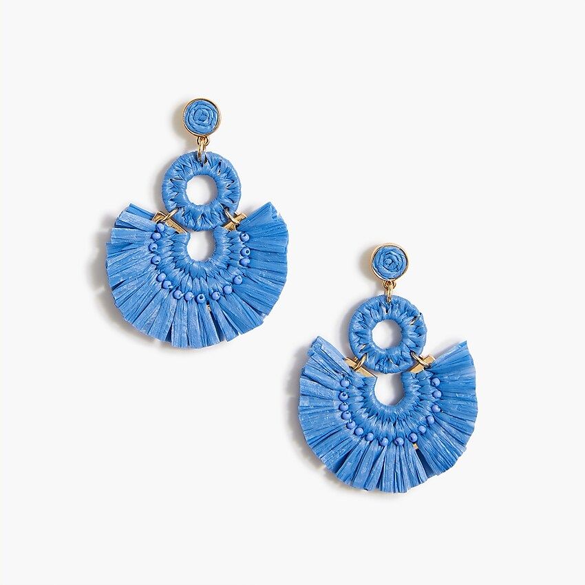 Raffia fan earrings | J.Crew Factory