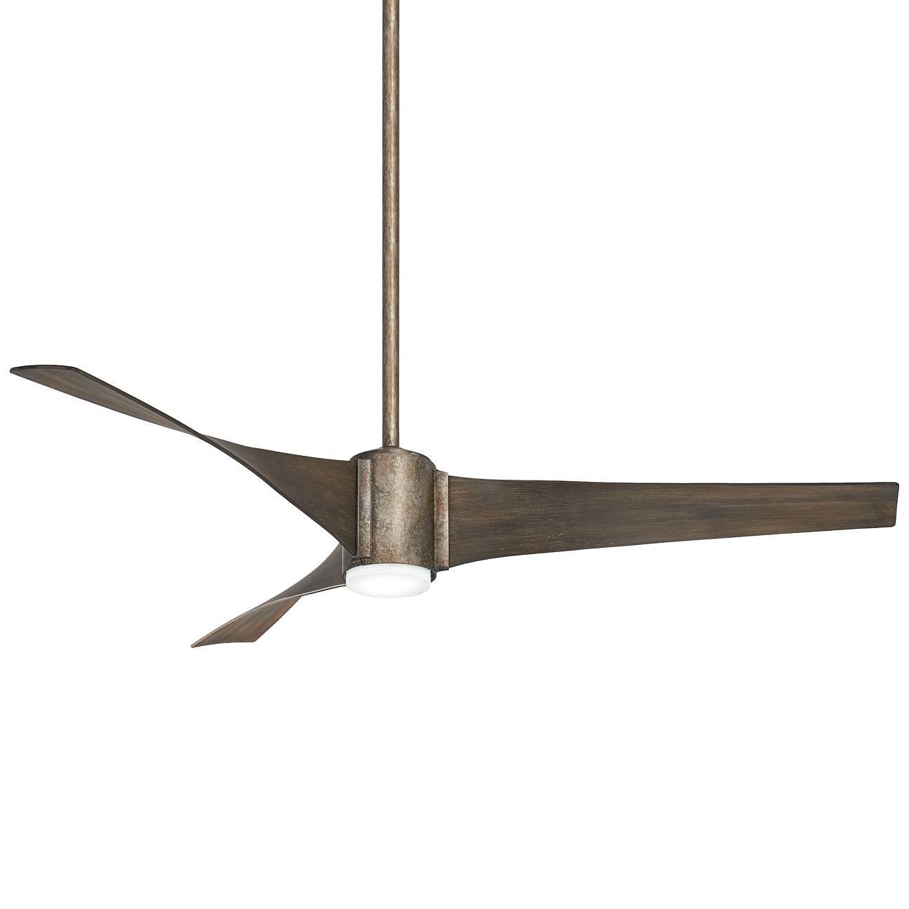 60" Minka Aire Triple Vintage Iron Modern LED Ceiling Fan with Remote | Lamps Plus